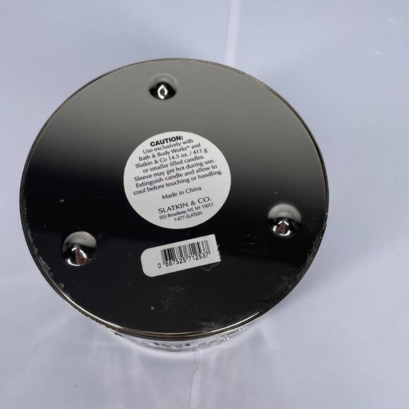 Slatkin Co Silver Metal Candle Holder Holiday House Snowman Snowflake Tree - Picture 6 of 6